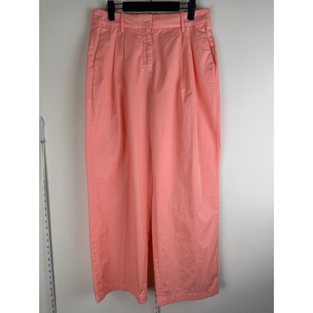 NWT J.Crew Essential Wide Leg Poplin Pants Peony 6 - Picture 6 of 14